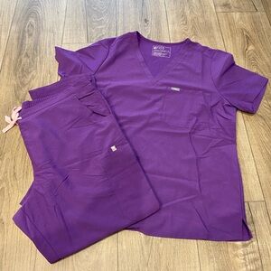Purple fig scrubs- new